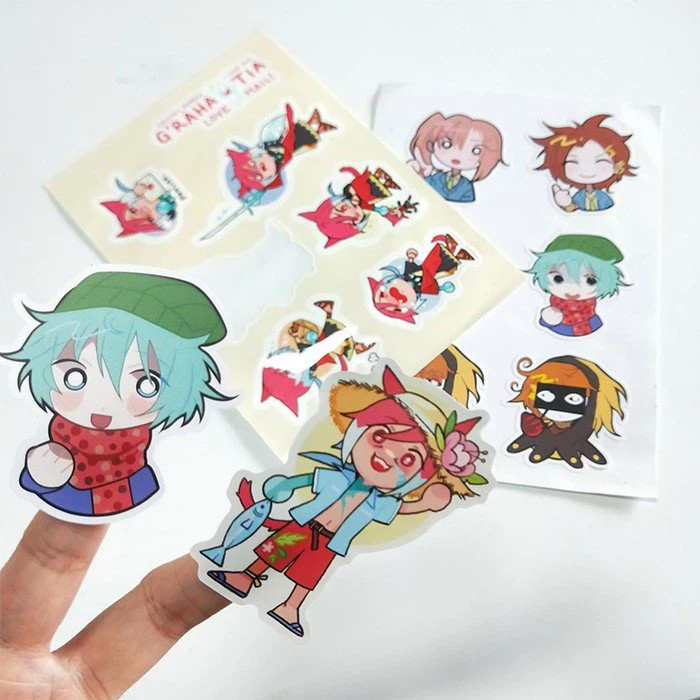 Cartoon Kiss Cut Sticker