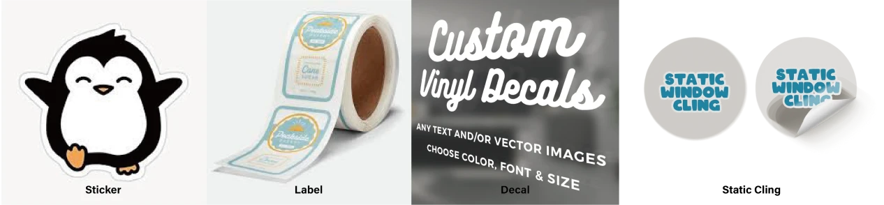 How to Choose the Decal, Sticker, Label, Static cling for Your Project How to Choose the Decal, Sticker, Label, Static cling for Your Project